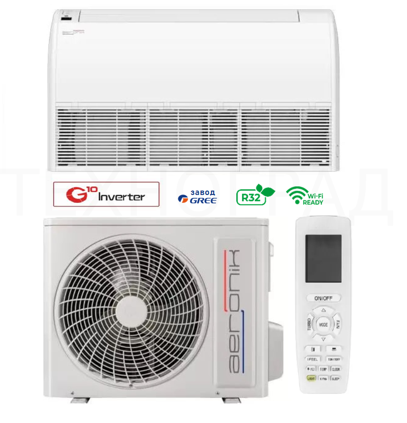 Напольно-потолочная сплит-система AERONIK ASI-ATH160RD1/B-S INV/ASO-AGUHN160R1/INV 